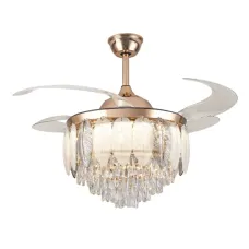 Breezelux BL-3023 48" Decorative Chandelier Ceiling Fan With Light and Remote