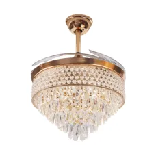 Qulik Q-K6272 48" Decorative Chandelier Ceiling Fan With Light and Remote