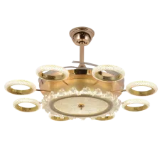 Qulik Q-K6385 48" Decorative Chandelier Ceiling Fan With Light and Remote