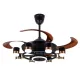 Qulik Q-K6503 48" Decorative Chandelier Ceiling Fan With Light and Remote