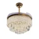 Qulik Q-T8361 48" Decorative Chandelier Ceiling Fan With Light and Remote