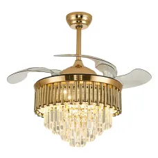 Yamada Y-514 42" Decorative Chandelier Ceiling Fan With Light and Remote