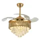 Yamada Y-514 42" Decorative Chandelier Ceiling Fan With Light and Remote
