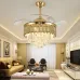 Yamada Y-514 42" Decorative Chandelier Ceiling Fan With Light and Remote