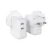 Side view of Apple A2676 35W Dual Port 3 Pin Charger Adapter showing UK 3-pin plug design.