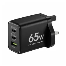 Tecno TCW-U60T 65W GaN 3 Ports Omni Fast Charger Adapter