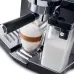 Side view of DeLonghi EC 860.M Coffee Machine preparing layered cappuccino with milk container labeled clean.