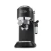 Compact view of DeLonghi EC685 Dedica Style Coffee Maker with portafilter and steam wand for milk frothing.