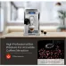 Front view of Delonghi ECAM45-760-W Eletta Coffee Machine with espresso cups and cappuccino glass highlighting 15-bar pressure.