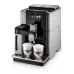 Front view of Delonghi EPAM960-75-GLM Maestosa Coffee Machine brewing two layered cappuccinos with LatteCrema System.