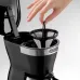 Front view of DeLonghi ICM12011 Active Line Coffee Maker with hand lifting removable cone-shaped filter basket.