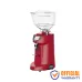 Nuova Simonelli MDXS-B commercial coffee grinder in red with large bean hopper and digital controls.