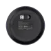Bottom view of EMEET OfficeCore Luna Plus showing USB dongle storage and product label for wireless connection