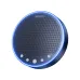 Top view of EMEET OfficeCore M3 speakerphone with touch controls, microphone, volume buttons and glowing LED ring design
