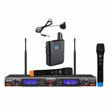 HTDZ HT-66B UHF Wireless Microphone System (1 Hand + 1 Tie or 2 Hand)