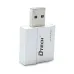 A metallic silver Dtech DT-6006 USB audio adapter with the Dtech logo and 'USB Audio Adapter' text on its sides.