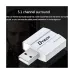 A product shot of the Dtech DT-6006 USB audio adapter, highlighting its 5.1 channel surround sound capability.