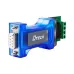 Side view of Dtech DT-9004 Serial Converter highlighting TXD/RXD labels and transparent casing revealing internal components.
