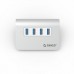 Orico M3H4-V1-SV-BP Aluminium Silver 4 Port USB 3.0 HUB