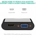 Ugreen Micro HDMI Male to HDMI & VGA Female Converter #30355