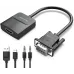 Vention ACNBB VGA to HDMI Converter with Female Micro USB and Audio Port