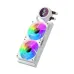 TS4 240 WH AIO CPU cooler with white radiator and two RGB fans, featuring an LCD pump head for temp monitoring.
