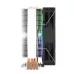 Side view of Antec A450 FRGB CPU Air Cooler showing aluminum fins and copper heat pipes.