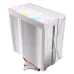 Top angled view of Antec F400 ARGB CPU Air Cooler highlighting the heatsink top cover and heat pipes.