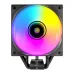 Front view of Antec F600 ARGB CPU Air Cooler with ARGB fan and black heatsink design.