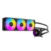 Front angled view of Antec LUNA 360 ARGB AIO Liquid CPU Cooler with triple ARGB fans and radiator.
