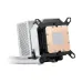 Close-up view of Asus ROG RYUJIN III 360 ARGB AIO Liquid CPU Cooler White showing copper base plate and mounting bracket