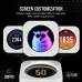 Graphic view of Corsair iCUE ELITE CPU Cooler LCD Display Upgrade Kit showing screen customization with fan speeds and temps.
