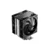 Front angled view of DeepCool AG400 G2 plus Single Tower 120mm CPU Cooler showing fan mounted on heatsink with heat pipes visible