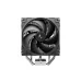 Side profile view of DeepCool AG400 G2 Plus Single Tower 120mm CPU Cooler highlighting fin stack design and four heat pipes layout
