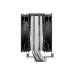 Top view of DeepCool AG400 G2 Plus Single Tower 120mm CPU Cooler displaying 120mm fan blades and compact square cooling structure