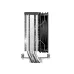 Top view of DeepCool AG400 G2 Single Tower 120mm CPU Cooler displaying 120mm fan blades and compact square cooling structure