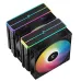 A DeepCool AG620 BK ARGB V2 CPU Air Cooler with dual black heatsinks and ARGB fans, showcasing vibrant rainbow lighting.