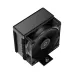 Angled view of the black Ocypus Gamma A40 BK air cooler with a non-RGB black fan and top cover.