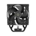 Front view of the black Ocypus Gamma A40 BK air cooler, showing the black fan blades and black heatpipes.