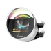 Ocypus Sigma L36 WH CPU liquid cooler pump block with LCD display and RGB lighting