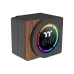 Front view of Thermaltake LB360-S ARGB Sync CPU Cooler with digital display showing CPU and GPU temps.