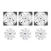 Top view of Thermaltake MINECUBE 360 Ultra ARGB Sync CPU Cooler fans arranged in rows with white blades and logo.