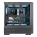 Front-facing viewpoint of the Thermaltake TH360-S V3 ARGB Sync CPU Cooler installed inside a white PC build.