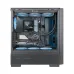 Front-facing viewpoint of the Thermaltake TH360 V3 Ultra ARGB Sync CPU Cooler installed inside a white PC build.