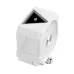 Angled view of upHere UP1 Elite TC4C CPU Cooler showing white fan, black shroud, and geometric top design.