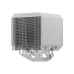 Angled view of upHere UP2T6 CPU Cooler showing aluminum fin stack and curved heat pipes from base.