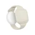 Angled front view of HOCO E91E Flash Alarm Flashing Anti-Lost Tracker assembled inside its beige silicone wristband.