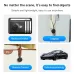 Multi-angle promo of the Hoco E96A GPS Tracker showing use on wallets, luggage, remotes, and vehicles for easy tracking.
