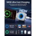 Promotional layout of X01 Type-C Charging Protector highlighting 140W ultra-fast charging for multiple devices.