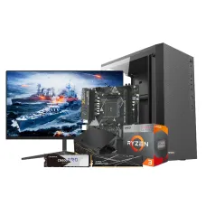 AMD Ryzen 3 3200G Budget Desktop PC With Monitor